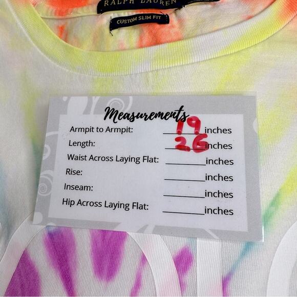 POLO RALPH LAUREN Tie Dye T-shirt 1992 Cotton Custom Slim Fit Men’s Size M - Picture 13 of 13